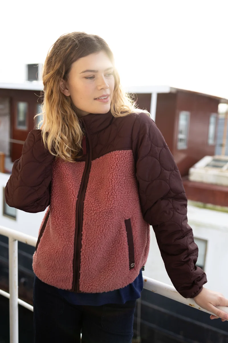 Danehazel Fleece Zip-Up Berry Compote/Dark Wine