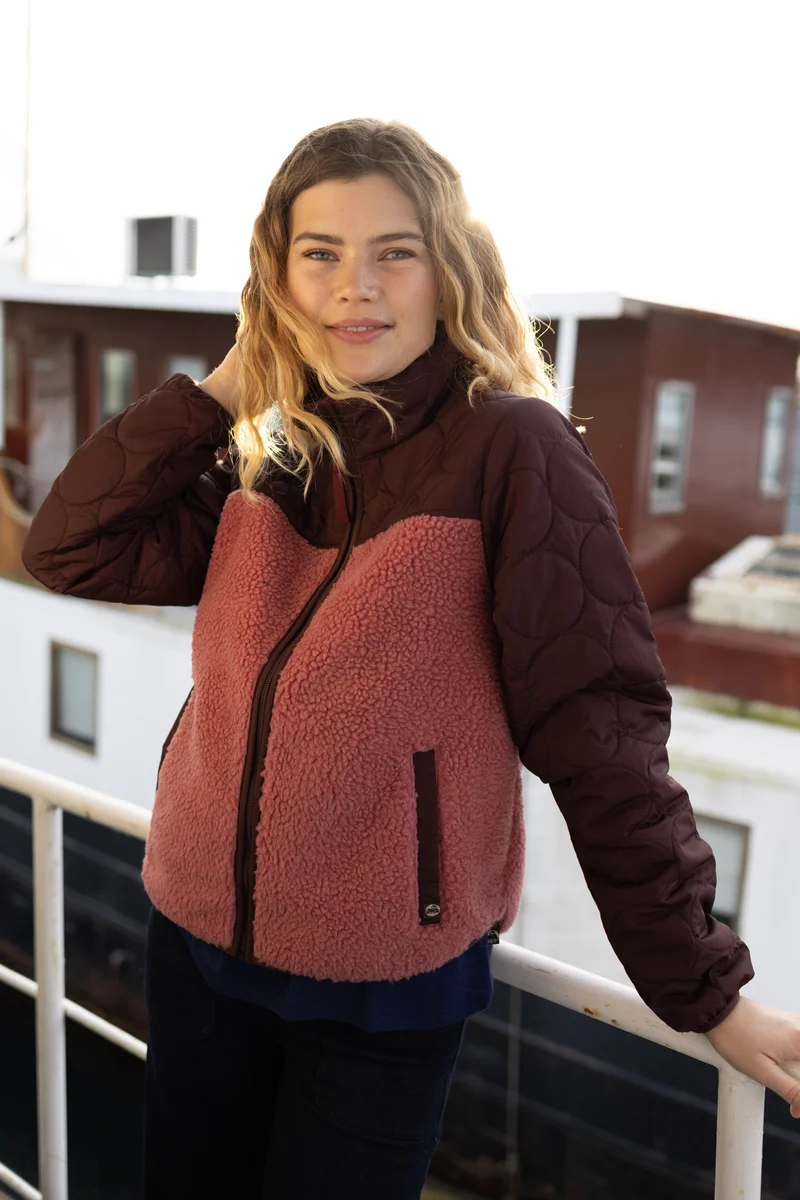 Danehazel Fleece Zip-Up Berry Compote/Dark Wine