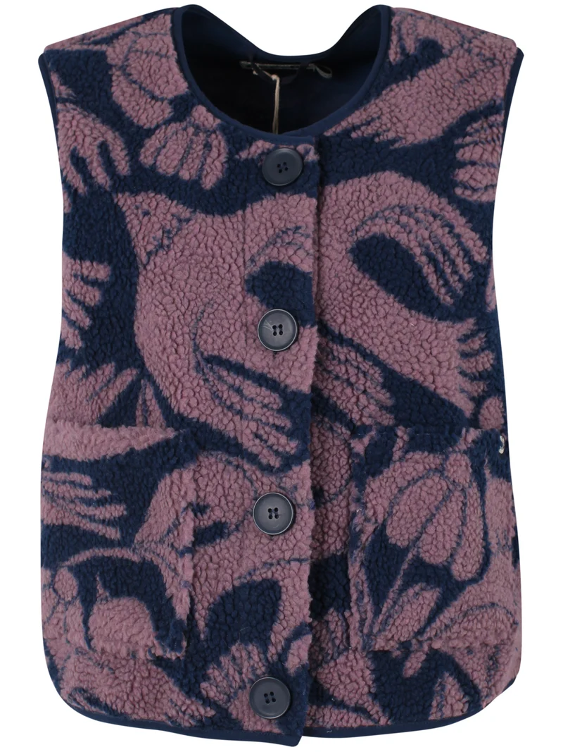 Danepug Fleece Vest Dark Navy/Grey Plum BIRDIEUP