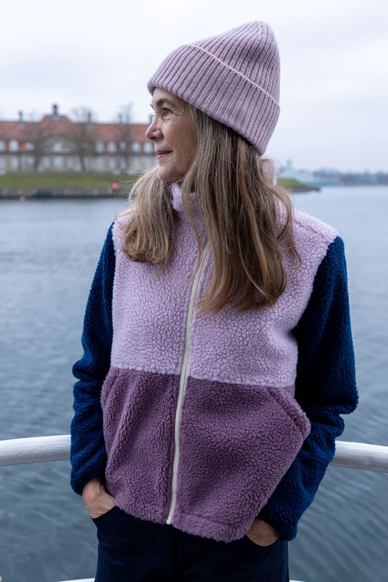 Danebeagle Fleece Jacket Cold Pink/Grey Plum/Dark Navy
