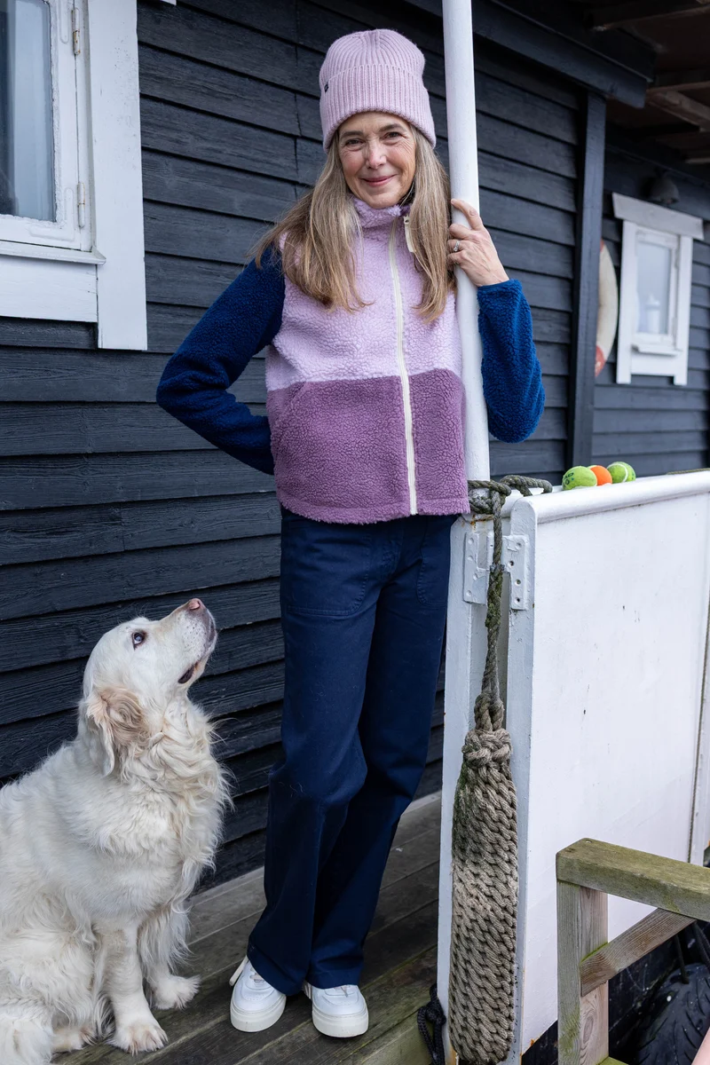 Danebeagle Fleece Jacket Cold Pink/Grey Plum/Dark Navy