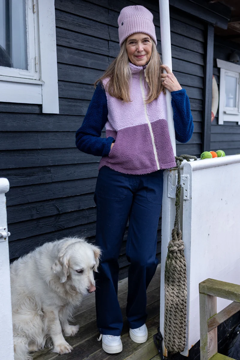 Danebeagle Fleece Jacket Cold Pink/Grey Plum/Dark Navy