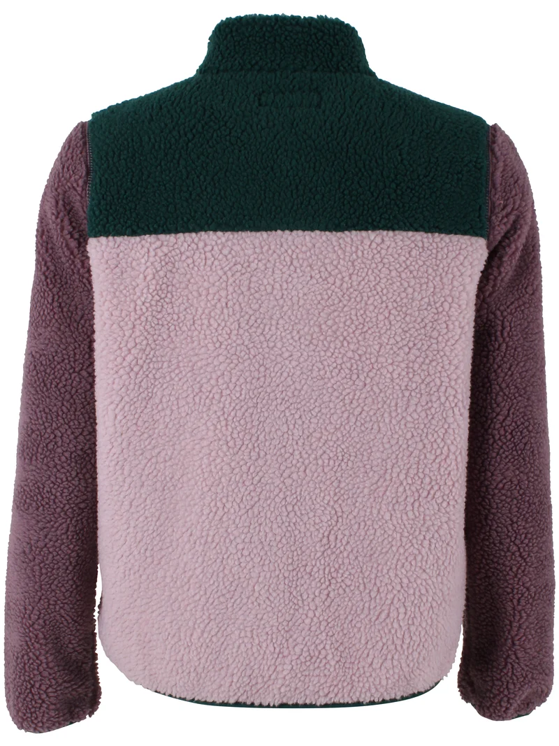 Danebirk Fleece Zip-Up Canard/Cold Pink/Grey Plum
