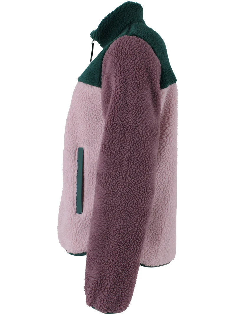 Danebirk Fleece Zip-Up Canard/Cold Pink/Grey Plum