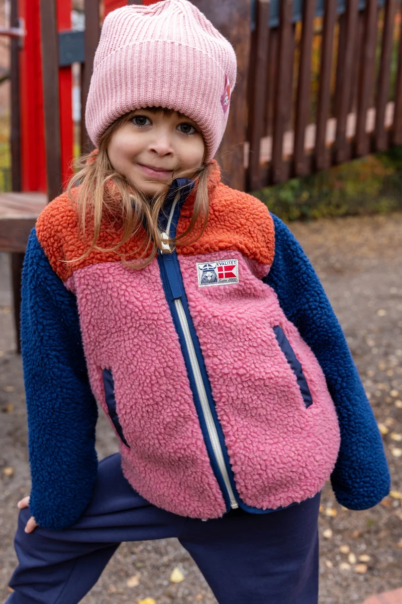 Danebaever Fleece Jacket Chili/Dark Navy/Berry Compote