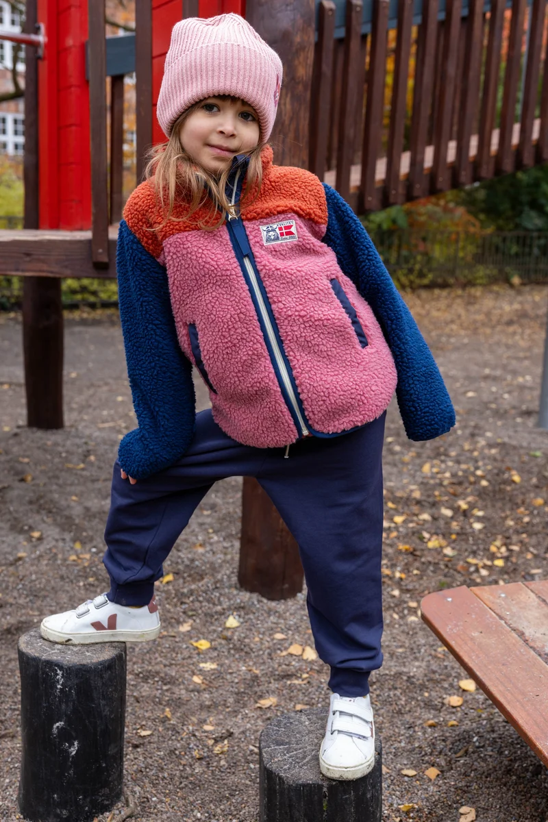 Danebaever Fleece Jacket Chili/Dark Navy/Berry Compote