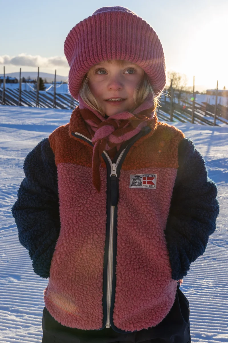Danebaever Fleece Jacket Chili/Dark Navy/Berry Compote