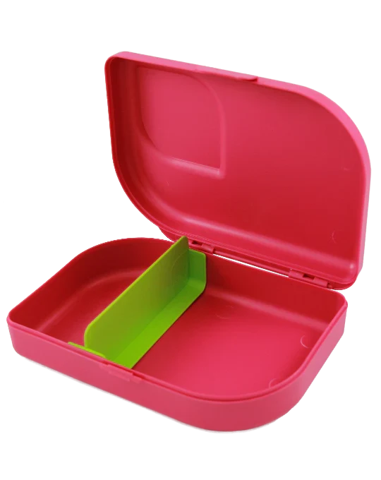 Brotdose, Zuckerrohr, Bio, mit Trenner, pink, ajaa!