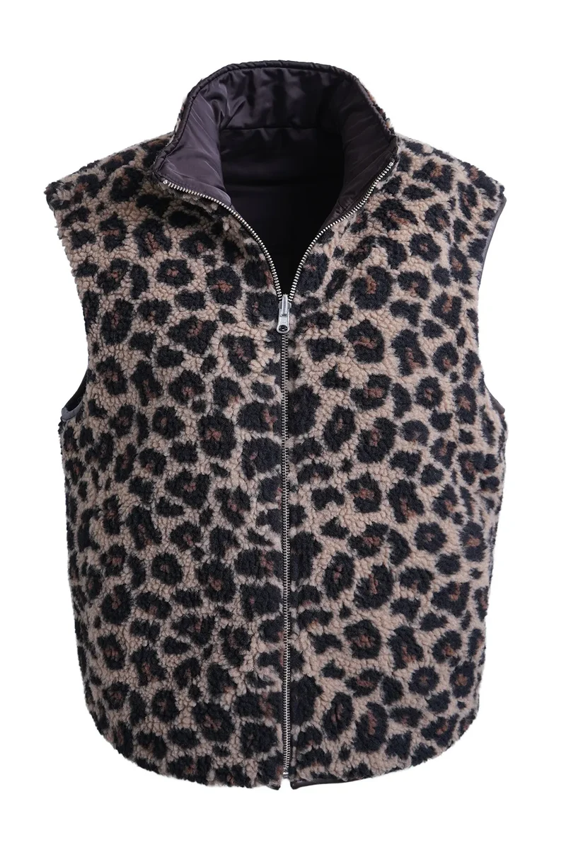 Teddy-Weste reversible