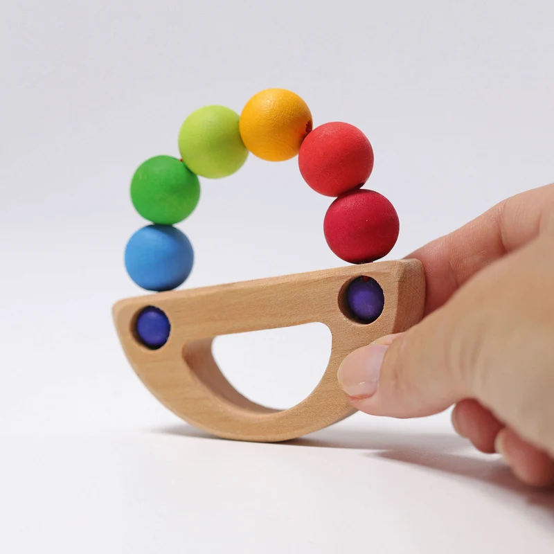 Babyspielzeug, Schiff, Regenbogen, Holz, Grimms