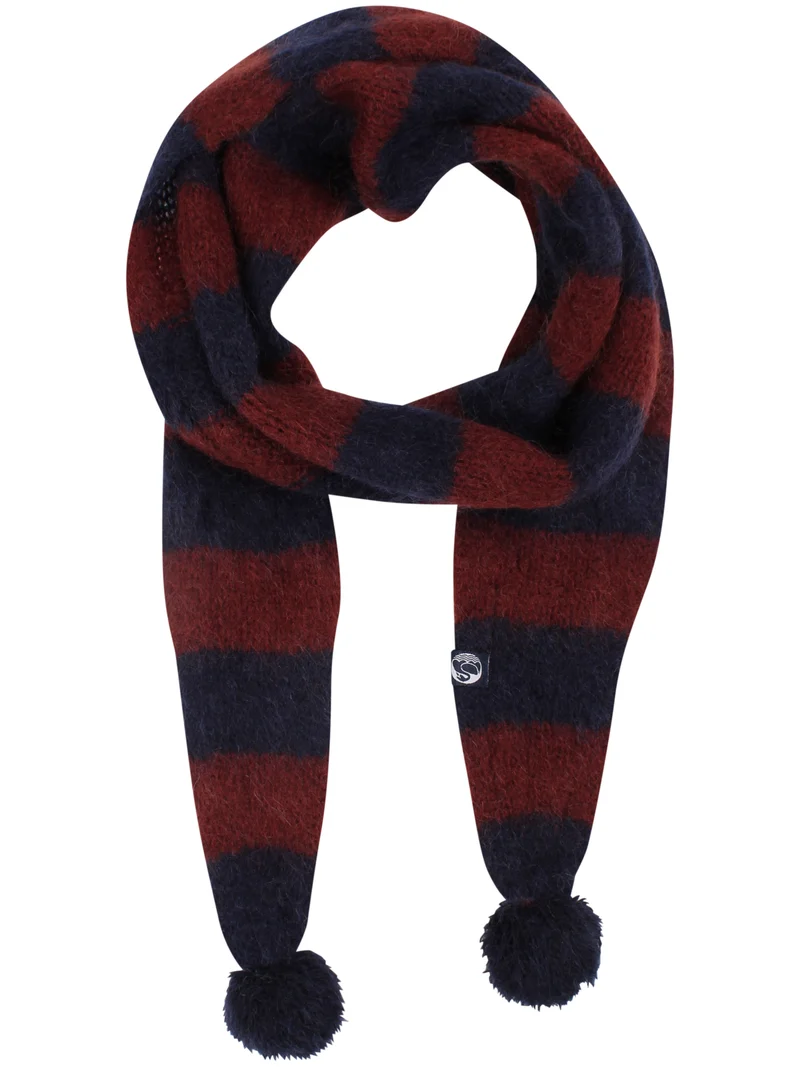 Danecabinfever Wool Scarf Dark Navy/Dark Wine