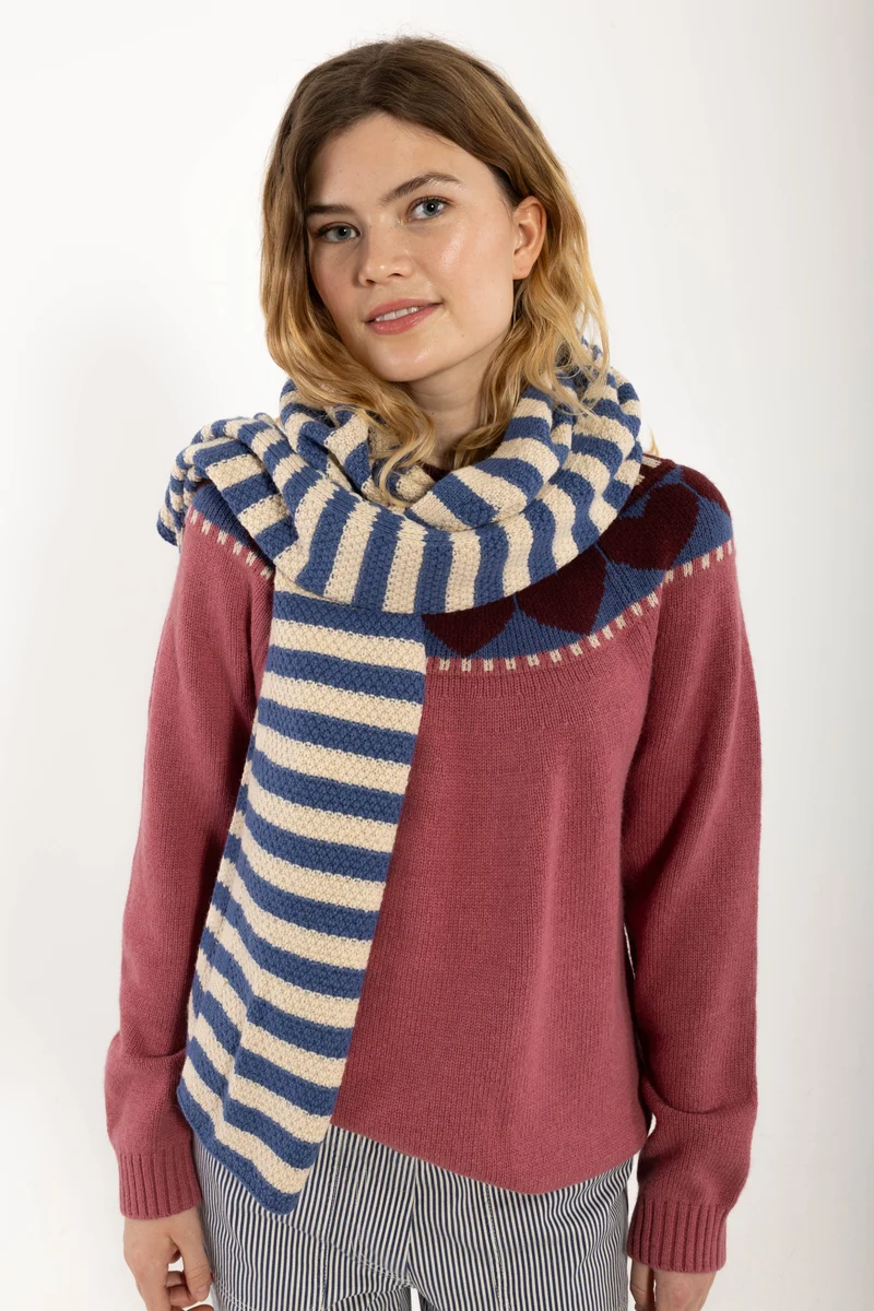 Daneboa Wool Scarf Porcelaine/Light Beige