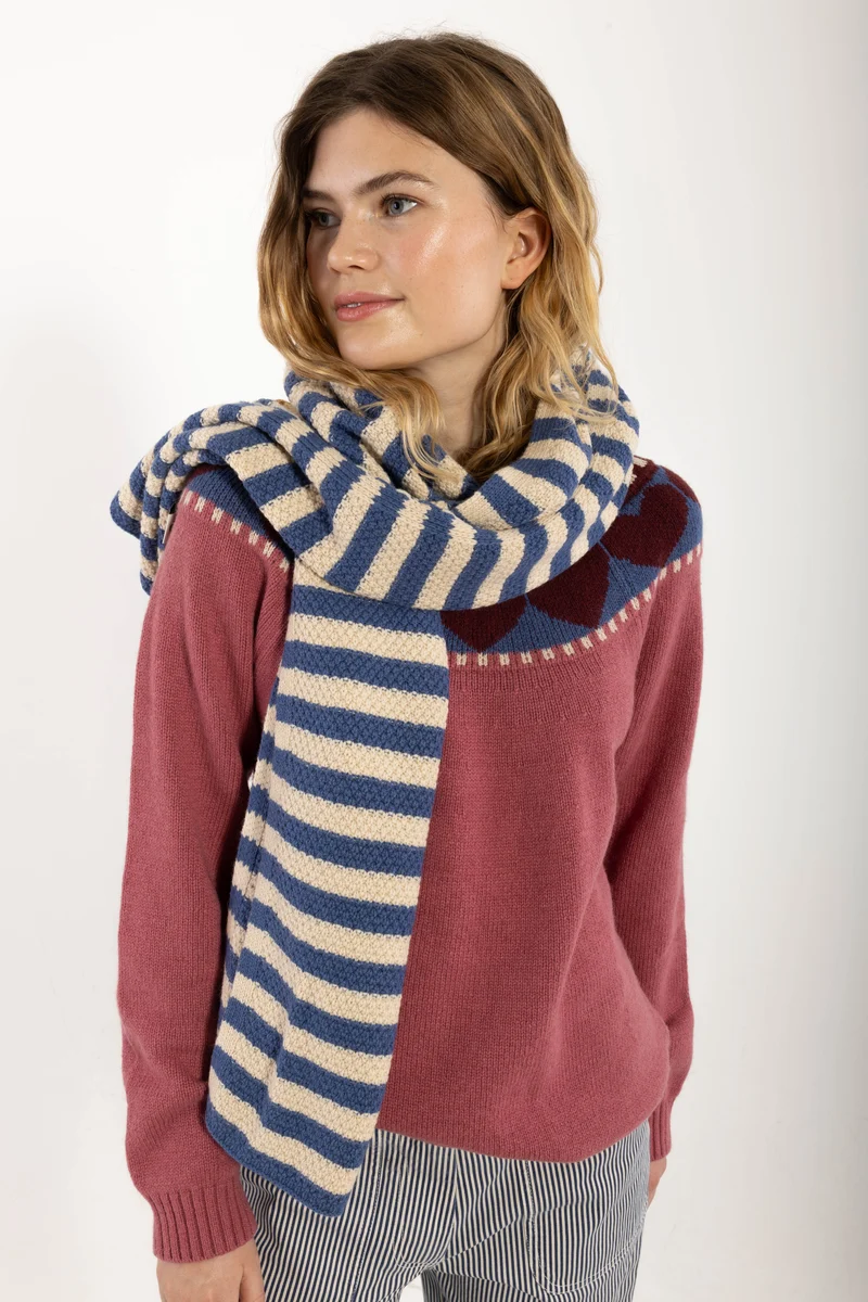 Daneboa Wool Scarf Porcelaine/Light Beige
