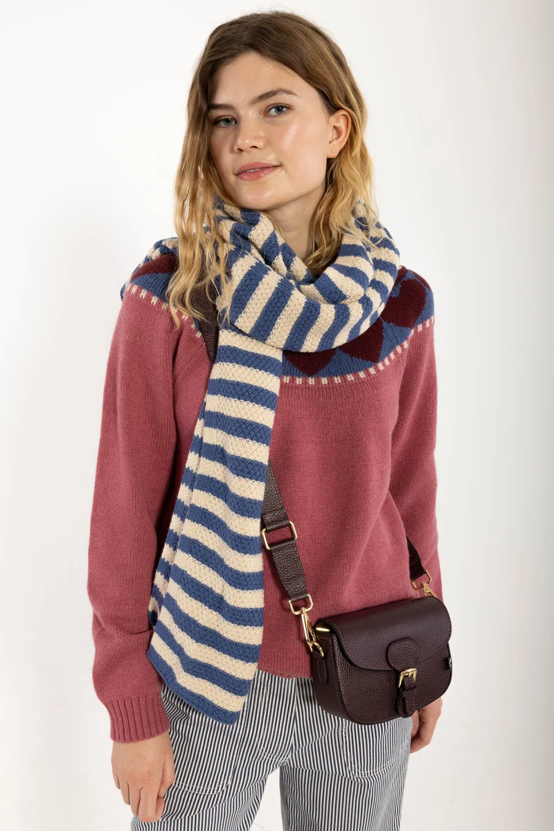 Daneboa Wool Scarf Porcelaine/Light Beige