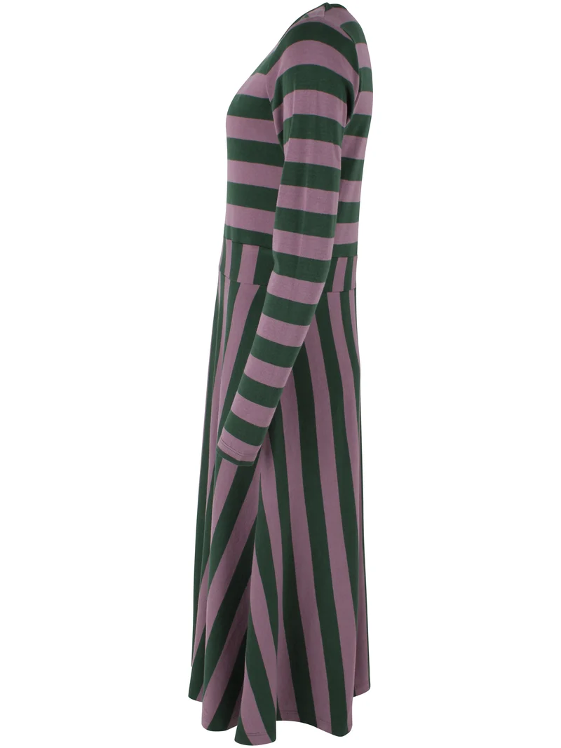 Daneviborg LS Interlock Dress Dark Forest/Grey Plum