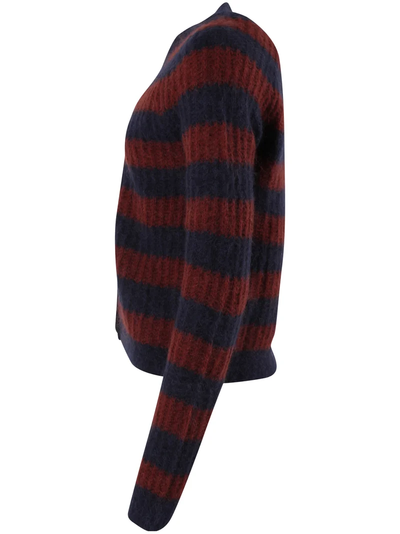 Danadorable Mohair Cardigan Dark Navy/Dark Wine