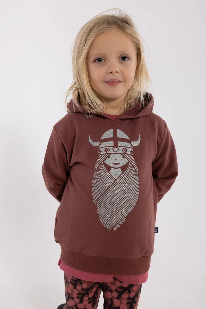 Danewarrior Hoodie Dark Cherry FREJA (Glitter)