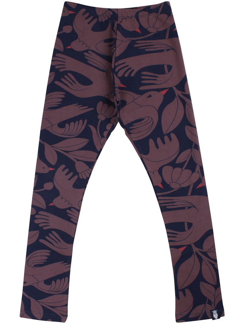 Danecheer Cotton Leggings Dark Navy/Mauve BIRDIEUP