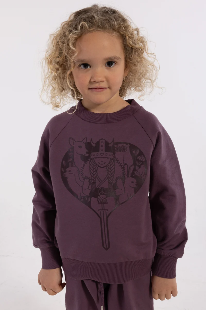 Danamerika Sweat Grey Plum FAUNA FREJA