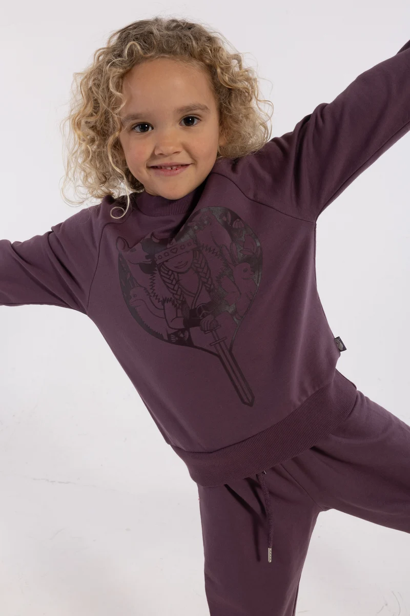 Danamerika Sweat Grey Plum FAUNA FREJA