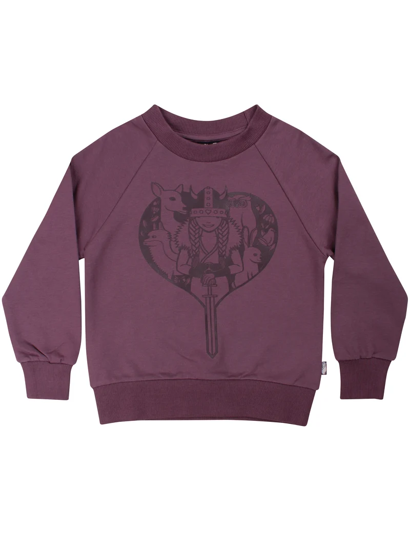 Danamerika Sweat Grey Plum FAUNA FREJA