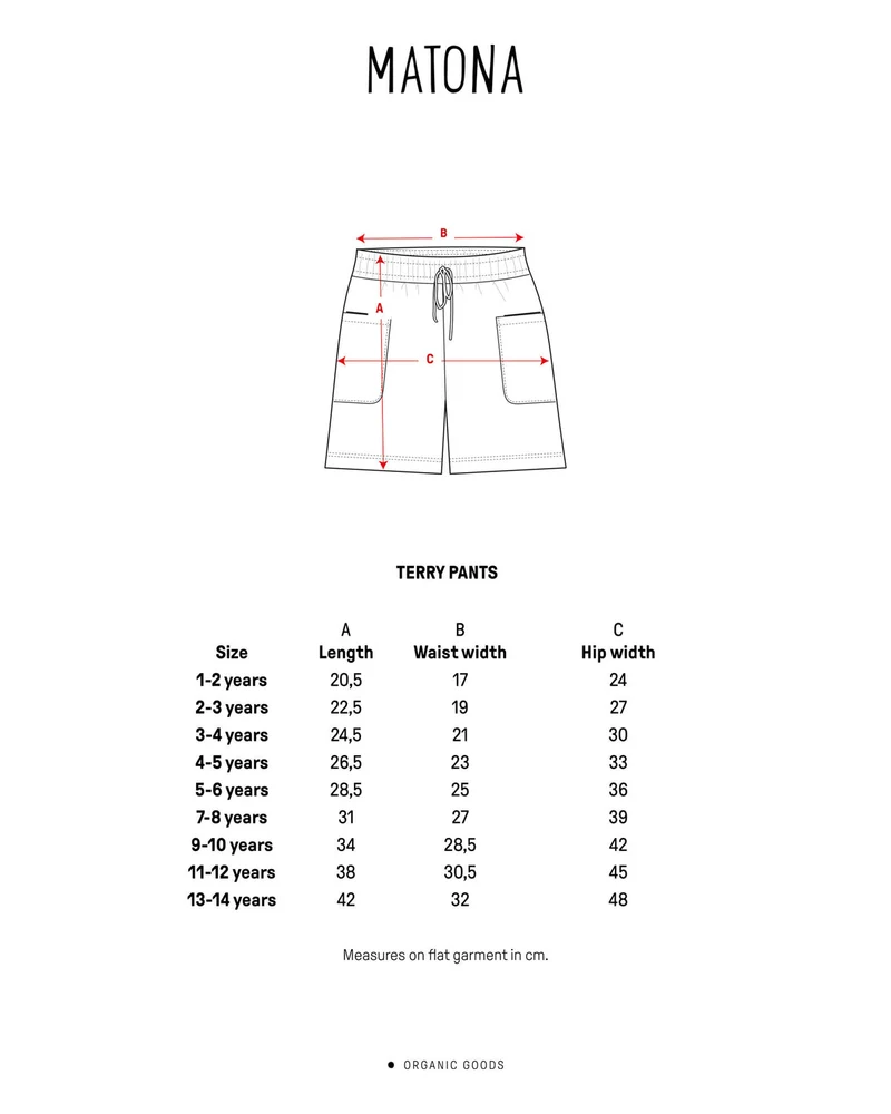 Terry Pants cedarwood, kurze Hose | MATONA