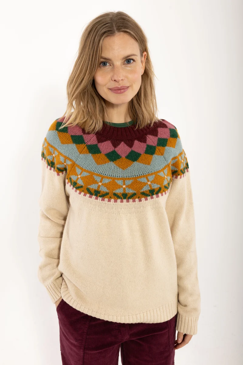 Daneglamping Wool Sweater Light Beige Jaquard 26