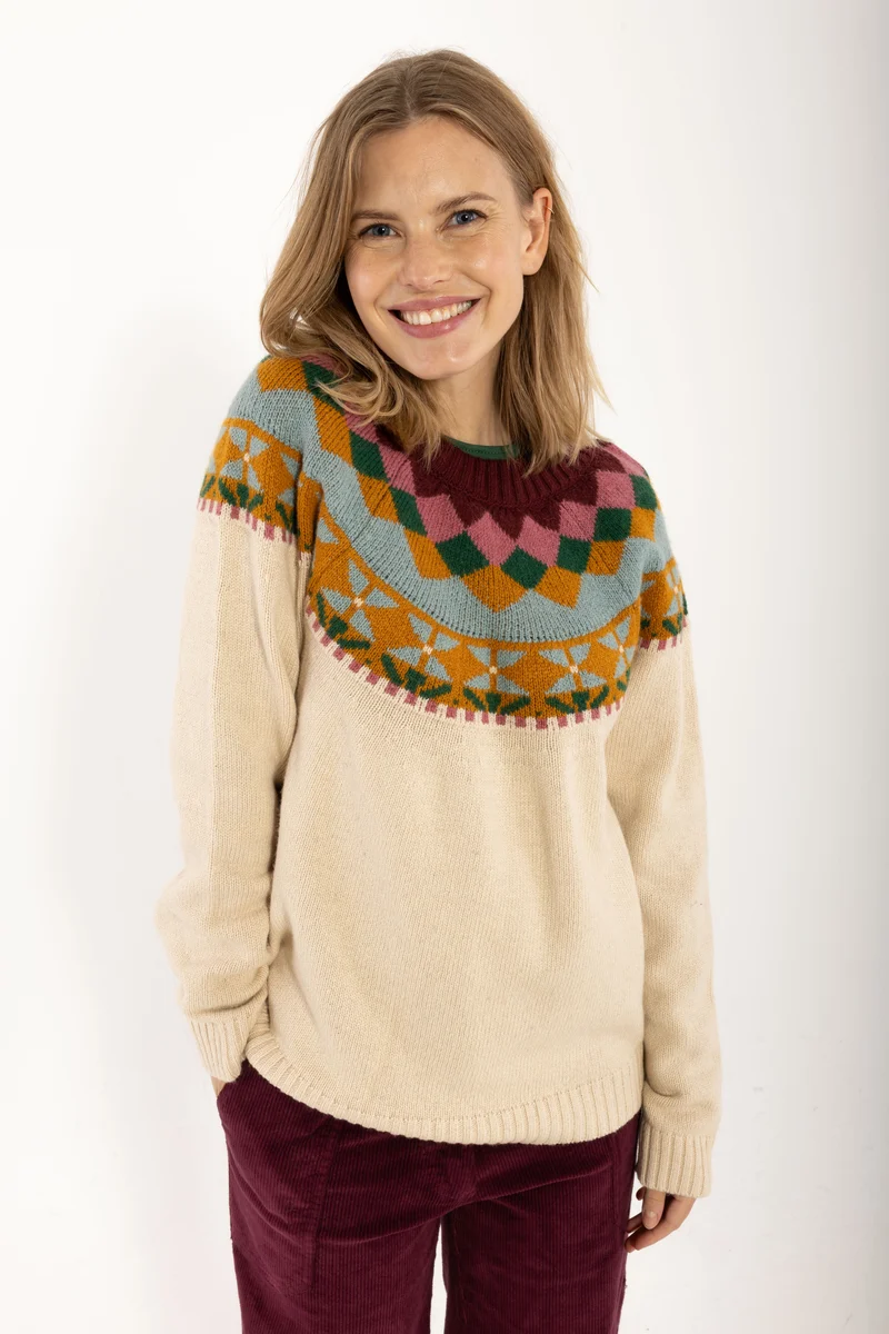 Daneglamping Wool Sweater Light Beige Jaquard 26