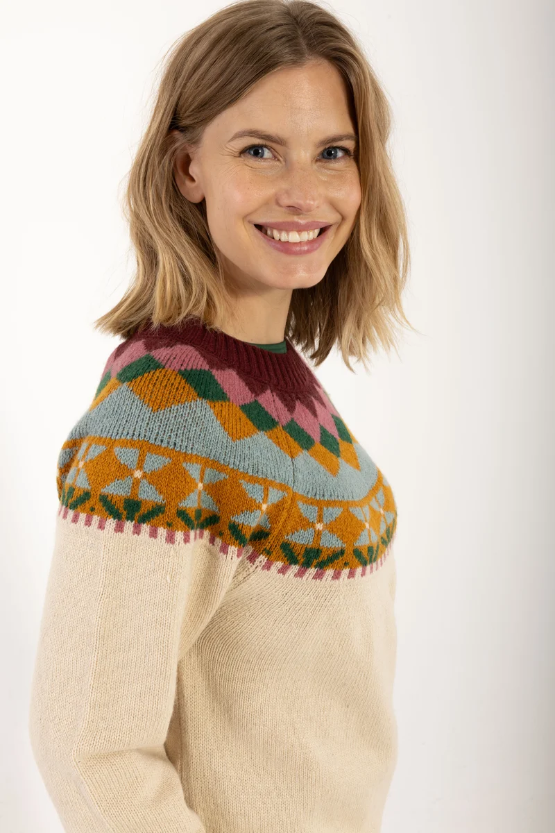 Daneglamping Wool Sweater Light Beige Jaquard 26