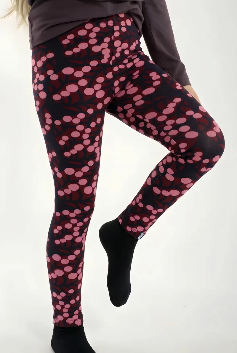 Danecheer Cotton Leggings Dark Cherry MACRO MICRO