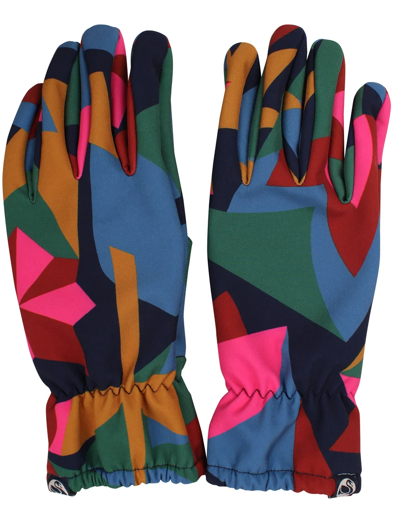 Danehold My Hand Softshell Gloves Dark Navy/Soft Cherry GEOFLEUR