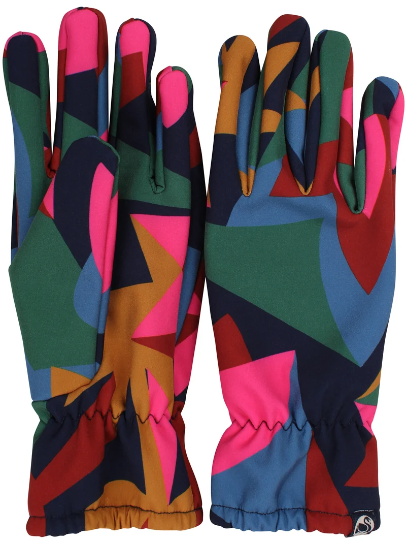 Danehold My Hand Softshell Gloves Dark Navy/Soft Cherry GEOFLEUR