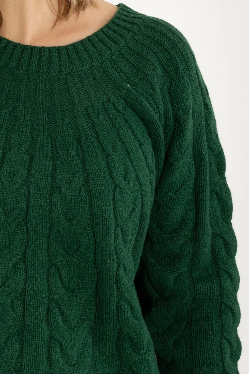 Danecable Knit Wool Sweater Dark Pine