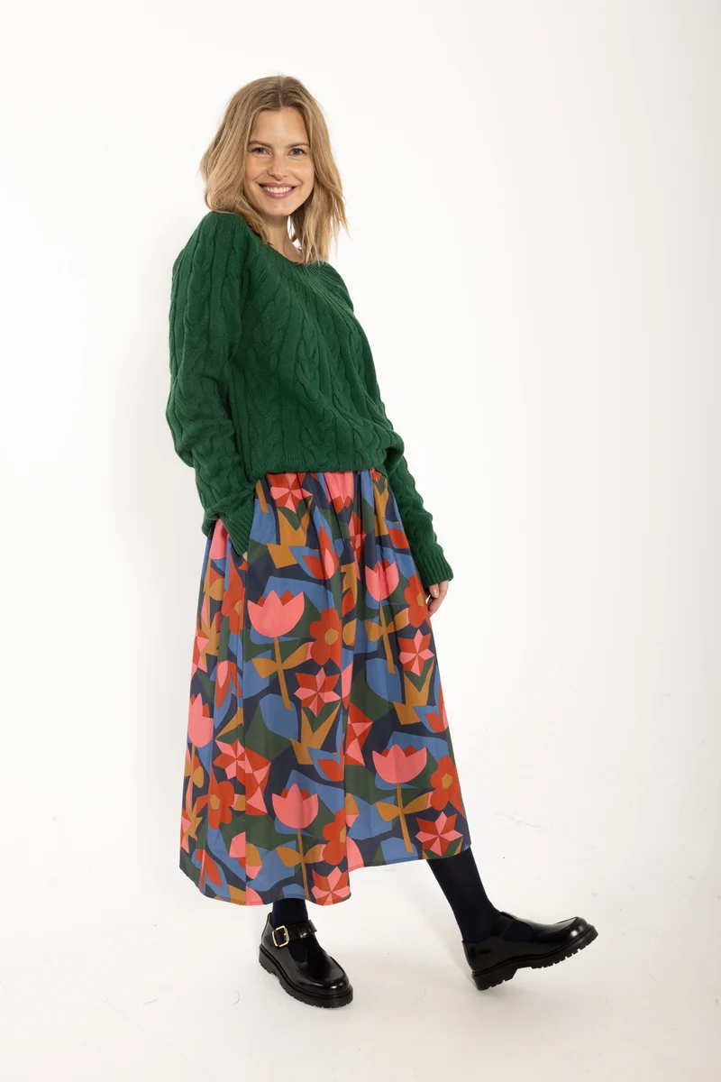 Danecable Knit Wool Sweater Dark Pine