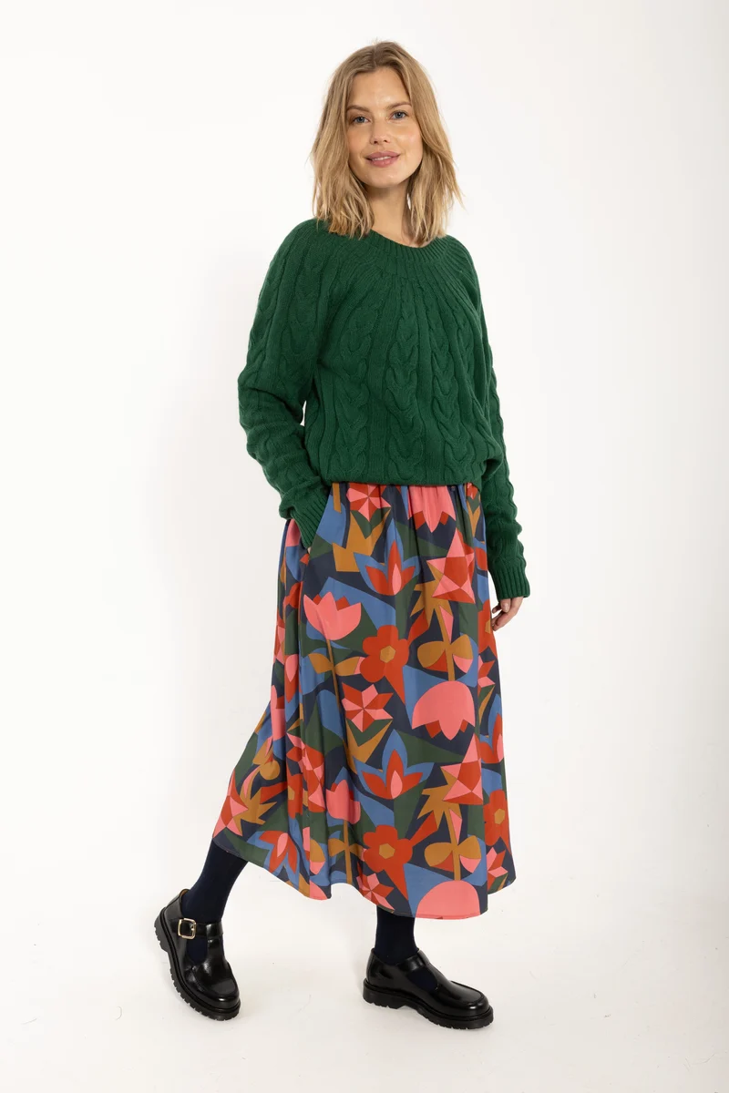 Danecable Knit Wool Sweater Dark Pine