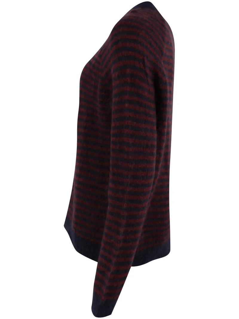 Daneherbal Mohair Sweater Dark Navy/Dark Wine
