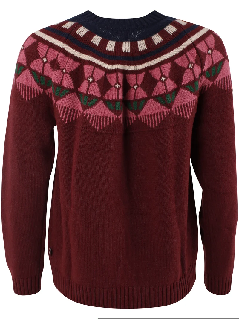 Daneblizzard Wool Sweater Dark Cherry FLOWER