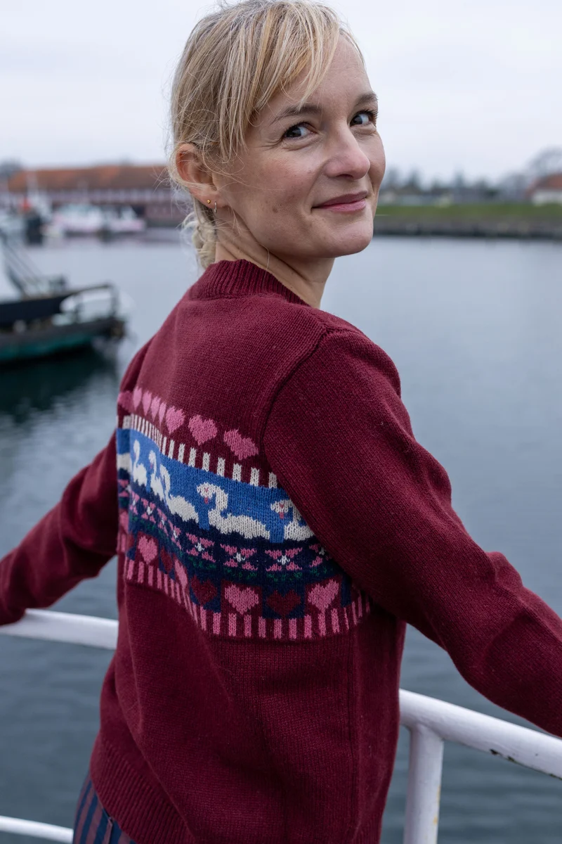Danemaggie Wool Sweater Dark Cherry SWAN