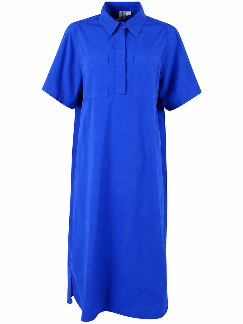 Danefolk Smooth Poplin SS Dress Dark Blue