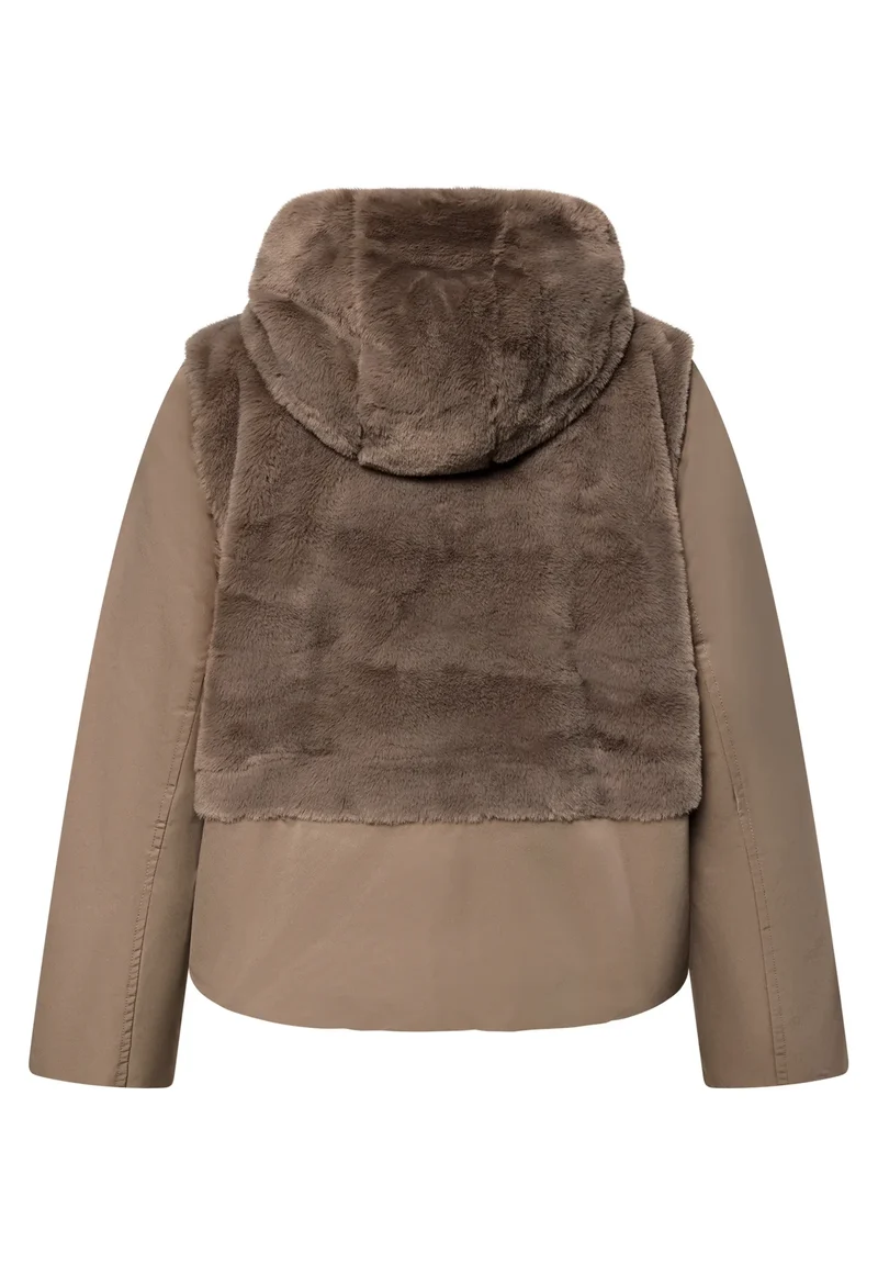 Übergangsjacke mit Kunstpelz
