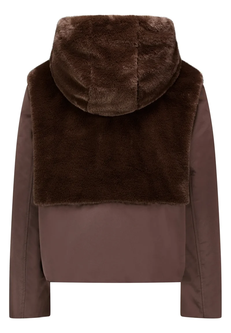Übergangsjacke mit Kunstpelz