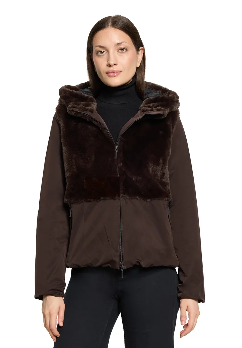 Übergangsjacke mit Kunstpelz