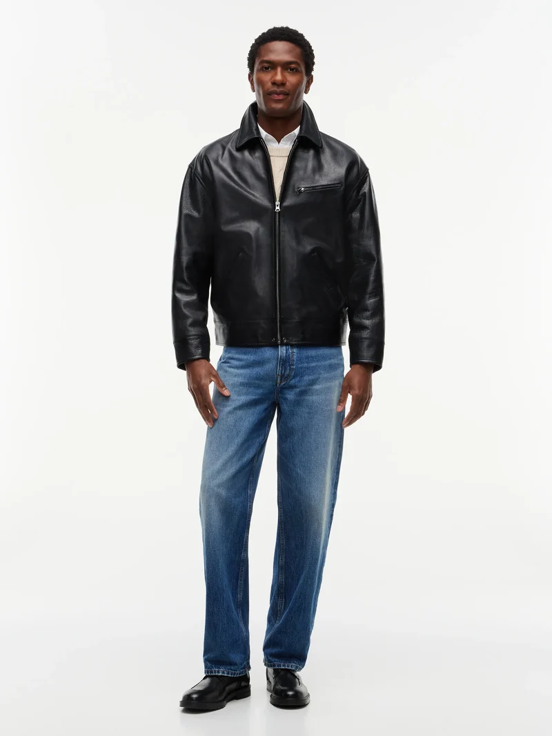 Lederjacke Regular Fit