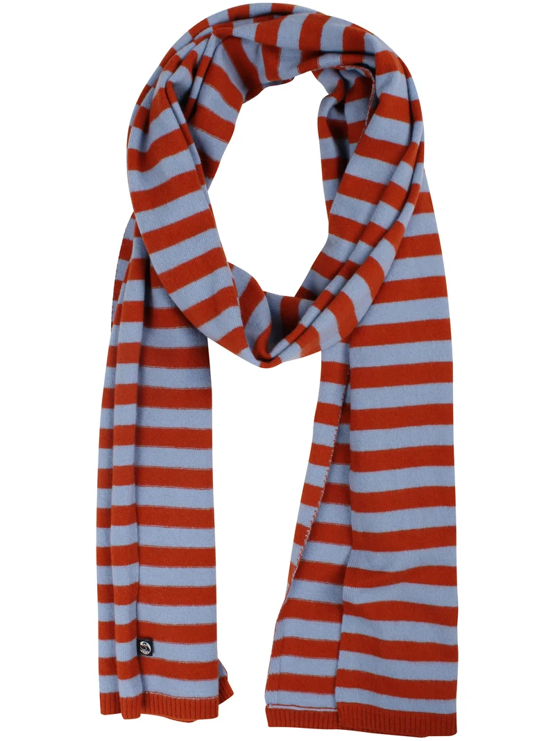 Danebundle-Up Merino Wool Scarf Porcelaine/Chili