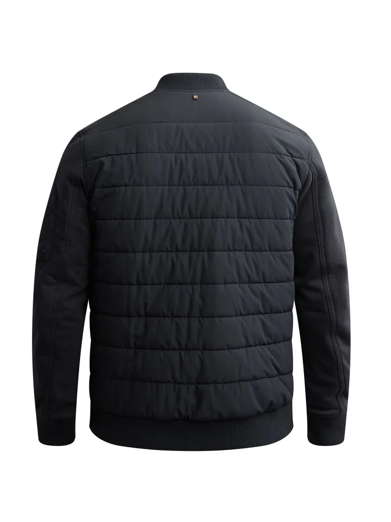 Hybrid-Jacke mit Jersey-Nylon-Mix
