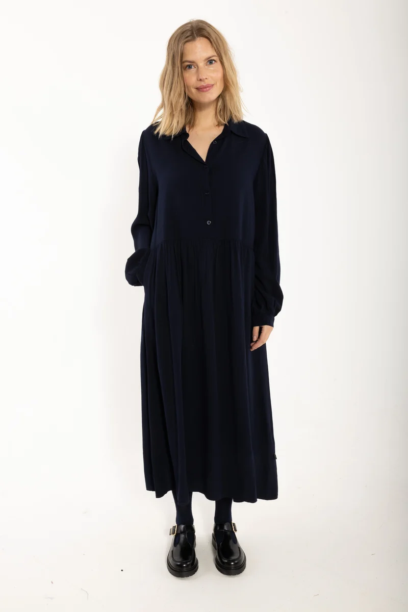Danebarley Wool-Mix Dress Dark Navy
