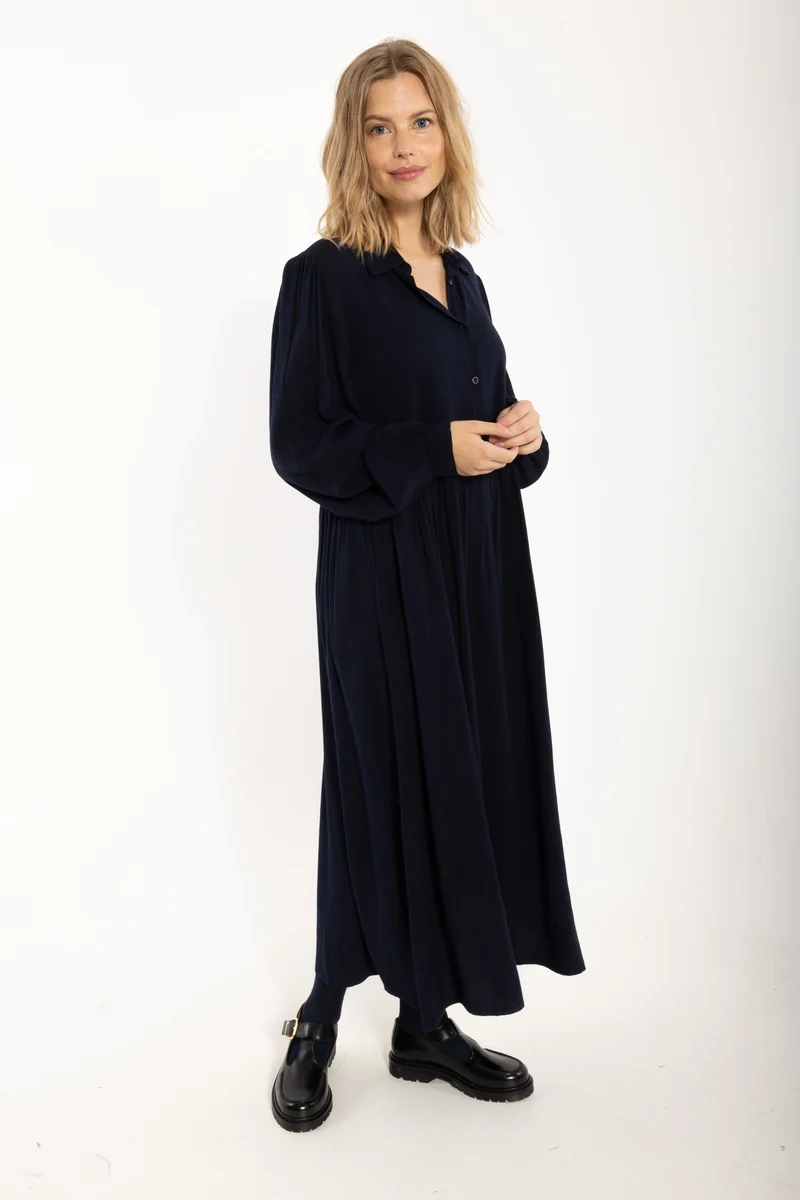 Danebarley Wool-Mix Dress Dark Navy