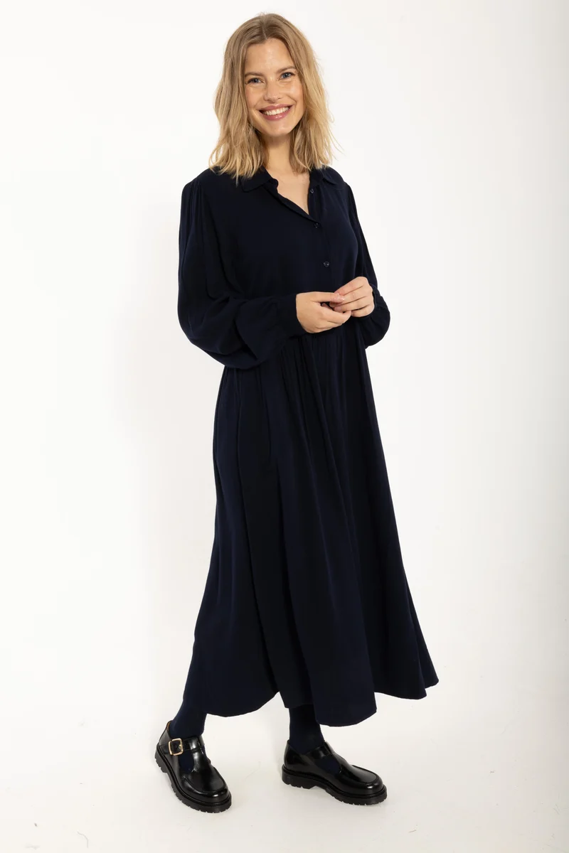 Danebarley Wool-Mix Dress Dark Navy