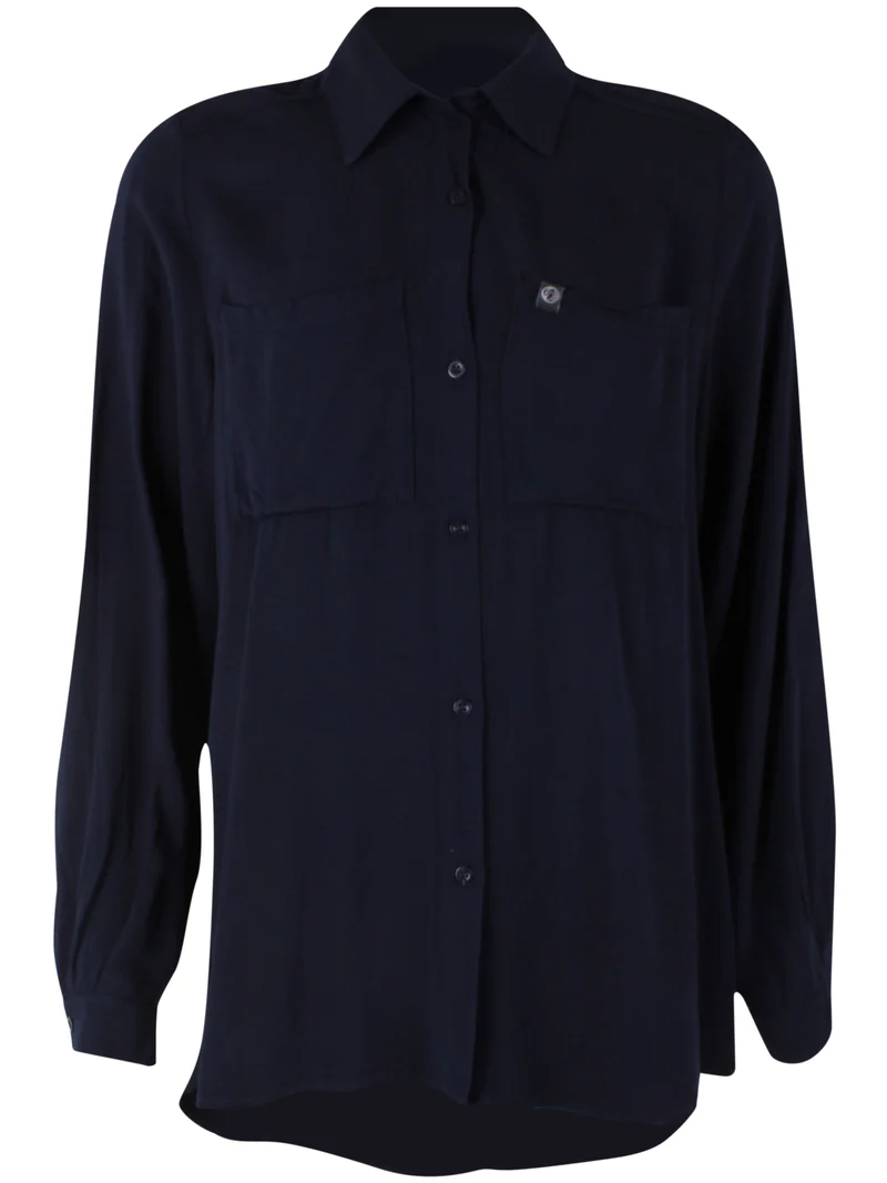 Danekierkegaard Wool-Mix Long Shirt Dark Navy