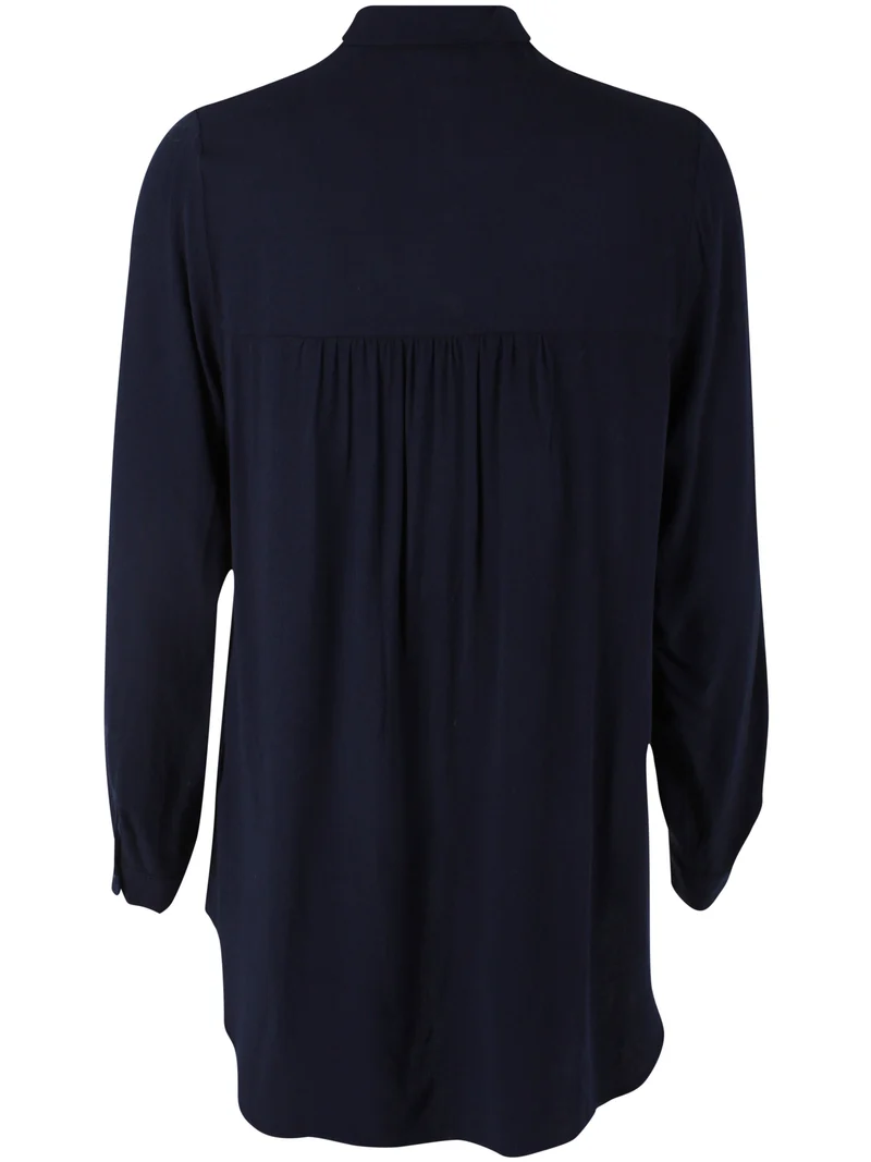 Danekierkegaard Wool-Mix Long Shirt Dark Navy